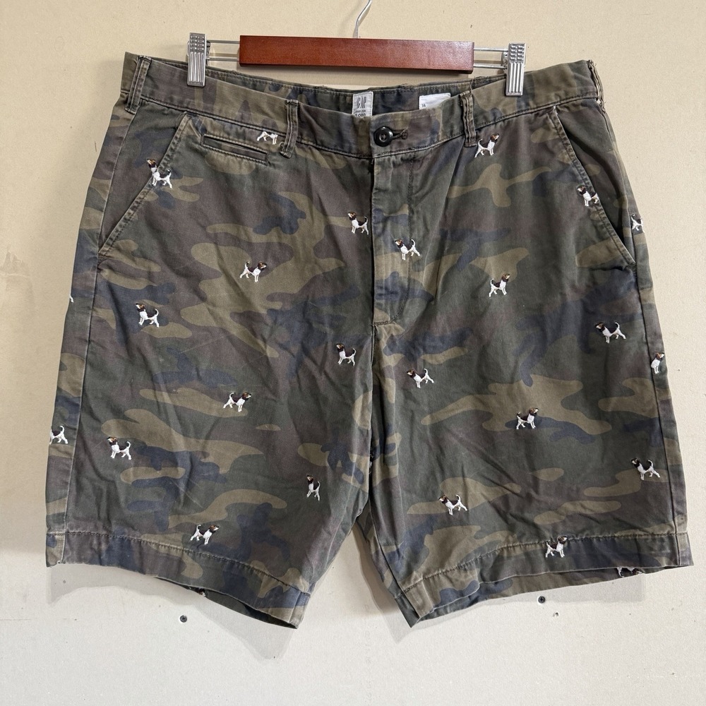Gap For Good Camo Embroidered Dog Chino Shorts Men's 38